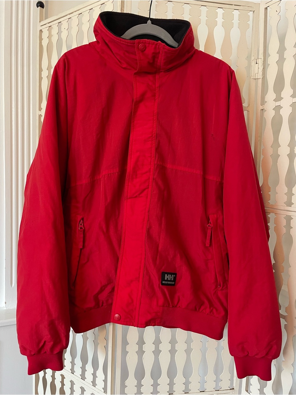 Vintage 90s Helly Hansen Red insulated Windbreaker Jacket